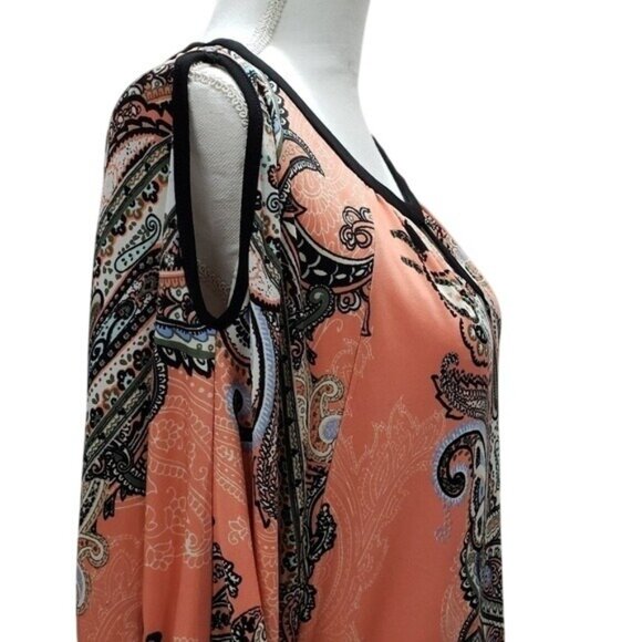 Beige by eci Womens Cold Shoulder Top Size Medium - Picture 3 of 5